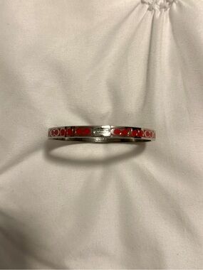 vintage coach pink and silver bangle bracelet